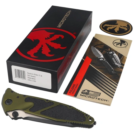Nóż składany Microtech Socom Elite T/E-M OD Green Aluminium, Black M390MK by Tony Marfione (161-1OD)