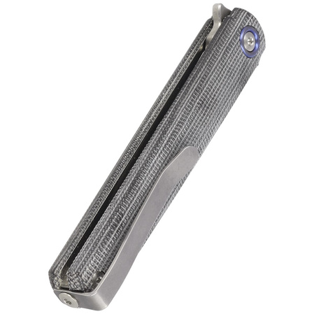 MKM Flame Light Dagger Black Micarta, Stonewashed M390 by Michael Zieba (MK FL02L-BC)