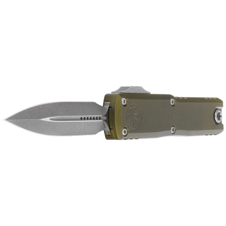 Nóż automatyczny OTF Microtech UTX-85 D/E Gen IV OD Green Aluminium, Apocalyptic M390MK by Tony Marfione (12324-10APOD)