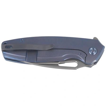 Nóż składany Kubey Tityus KB360D Blue Titanium, Bead Blasted 14C28N