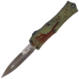 Microtech Hera II Mini Bayonet Signature OTF Knife Outbreak Aluminium, Outbreak M390MK by Tony and Sean Marfione (1701M-1OBDS)