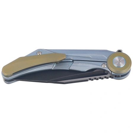 Bestech Seraph Knife Blue Titanium, Black Stonewashed / Satin M390 by Kombou (BT2403D)
