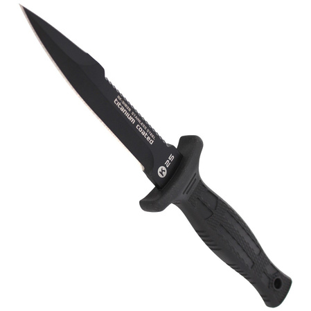 K25 Tactical Botero Knife Black Rubber, Titanium Coated (31825)