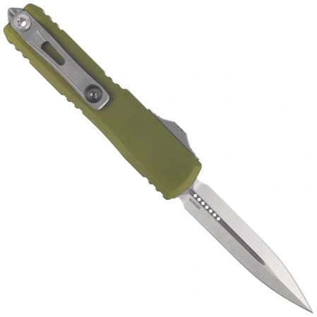 Microtech UTX-70 Gen IV D/E OTF Knife OD Green Aluminum, Stonewashed M390MK by Tony Marfione (11474-10OD)