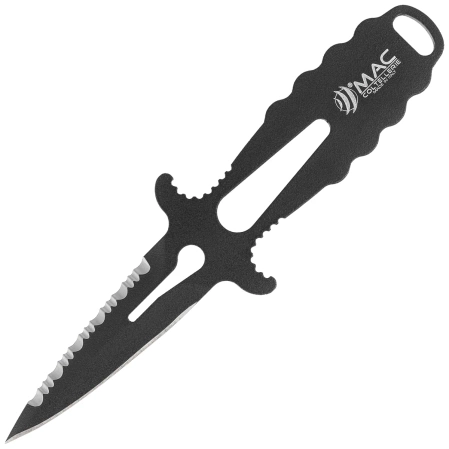 MAC Apnea 9 BE Diving Knife Black Skeletonized, Black PTFE W 1.4060