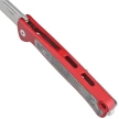 LionSteel Skinny Knife Red Aluminum/Black Canvas Micarta, Stonewashed MagnaCut by Molletta (SK01A RS)