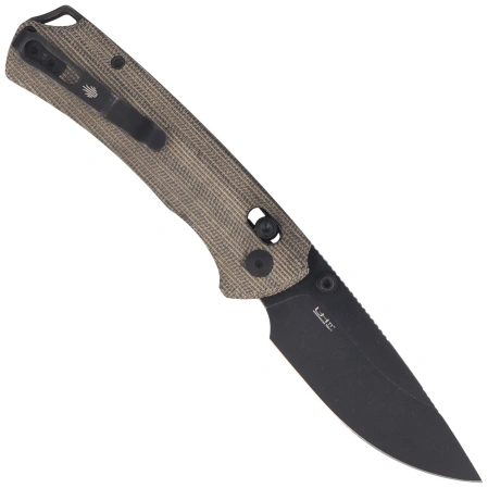 Kizer T1 CD Knife Olive Green Norplex UltreX Micarta, Black Stonewashed Nitro-V by Uli Hennicke (V3490.2CA1)