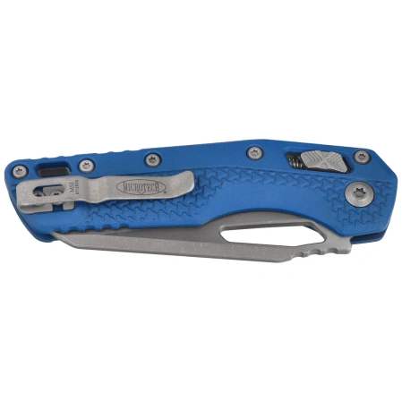 Microtech MSI Ram-Lok S/E Knife Cerakote Blue Tri-Grip Polymer, Apocalyptic F/S M390MK by Tony Marfione (210T-12APPMCBL)