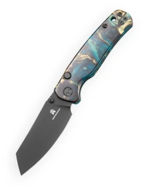 Nóż składany Bestechman Cicada's Wing-TL Clear Blue Resin, Black PVD 10Cr15CoMoV (BMK24-R-3)