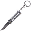 Martinez Albainox Balisong Chrome butterfly keychain knife (02180-C)