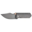 Kizer Harpoon Fold Knife Gray Titanium / Black Norplex UltreX Micarta, Satin Elmax by Maverick Customs (Ki4784A2)