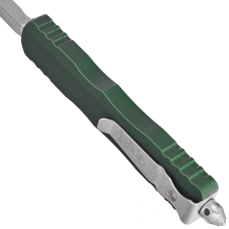 Nóż automatyczny OTF Microtech Dirac Delta D/E Emerald Green Aluminium, Apocalyptic by Tony Marfione (227-10APEG)