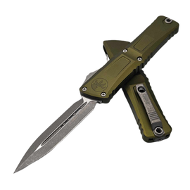 Microtech Combat Troodon Gen III D/E OTF Knife OD Green Aluminium, Apocalyptic M390MK by Tony Marfione (1142-10APOD)