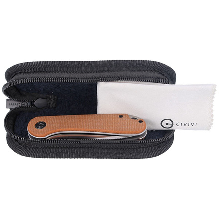 Nóż składany CIVIVI Elementum Flipper Brown Micarta, Satin Finish (C907M)