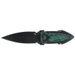 Nóż składany Bestech Ika Dagger Black Titanium / GITD Marble Carbon Fiber, Black PVD M390 by Tashi Bharucha (BT2602D)