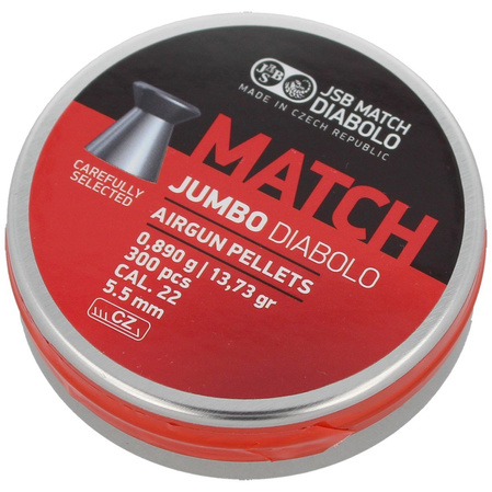 JSB Diabolo Jumbo Match 5.5 mm pellets, 300 pcs (546250-300)