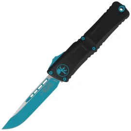 Microtech Combat Troodon Gen III S/E OTF Knife Black Aluminum, Turquoise M390MK by Tony Marfione (1143-1TQSK)