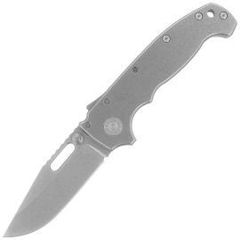 Demko MG AD20S Clip Point Knife Smooth Titanium, Stonewashed CPM MagnaCut by Andrew Demko (MGAD20S-MAG-SM-TI-CP)