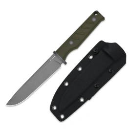 Nóż Kizer Camp 180 Olive Green G10, Gray Stonewashed AEB-L by Jonathan Styles (1096A2)