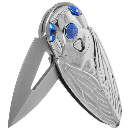 Nóż składany Rike Knife RK-Cicada-P Gray Titanium, Bead Blasted M390