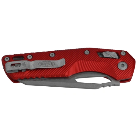 Nóż składany Microtech MSI S/E Red Fluted Aluminium, Apocalyptic M390MK by Tony Marfione (210-10APFLRD)