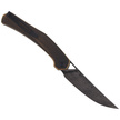 CIVIVI Knife Lazar Black Brass, Black Damascus by Elijah Isham (C20013-DS2)