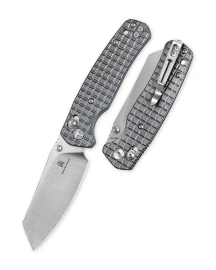 Bestechman Cicada's Wing Knife Grey Frag Stainless Steel, Satin 10Cr15MoV (BMK06-S-1)