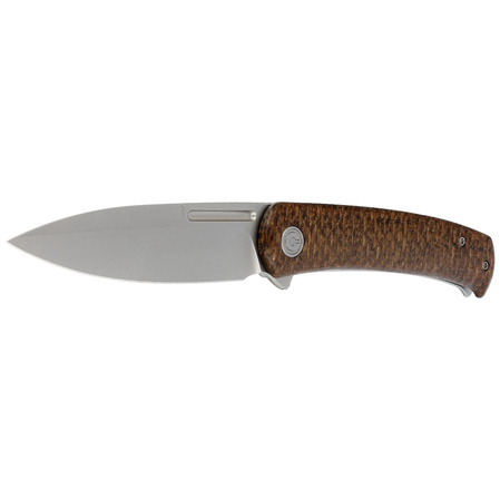 Nóż składany Civivi Cetos Brown Micarta / Steel, Silver Bead Blasted 14C28N (C21025B-1)