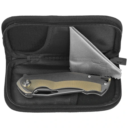 Bestech Tercel Retro Gold/Gray Titanium, Stonewashed CPM S35VN (BT1708A)