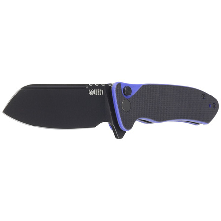Kubey Creon Knife Black/Blue G10, Blackwashed AUS-10 (KU336D)