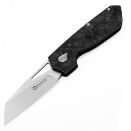 Nóż składany Maserin W2 371/N Black-Silver Fat Carbon, Satin M390 by Attilio Morotti