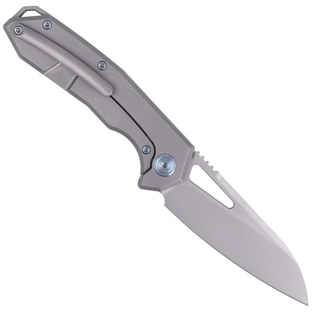 Kubey Vagrant Knife Gray Titanium, Sandblasted CPM S30V by Maksim Tkachuk (KB284A)