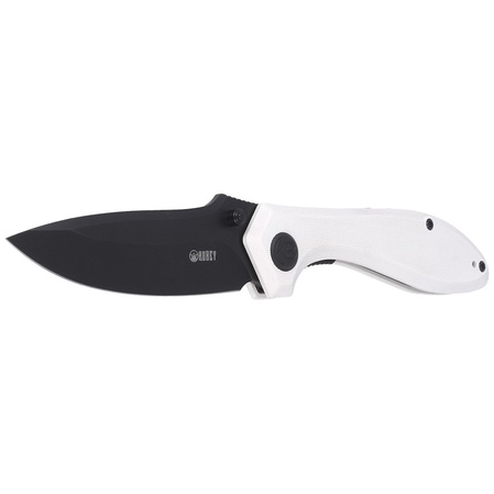 Nóż składany Kubey Ruckus Ivory G10, Dark Stonewashed AUS-10 by Sherif Manganas (KU314D)
