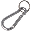 FOX 6 Aluminium Spring Clip Hook Carabiner, Silver