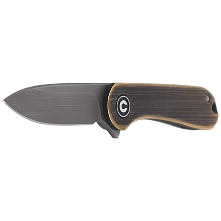 CIVIVI Knife Mini Elementum Black Brass, Gray Hand Rubbed (C18062Q-1)