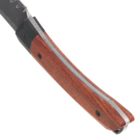 Kizer MoMo Fix 3 Black G10/Mkuruti Wood, Acid-Washed/Stonewashed Takefu VG-10 Damascus by Vladimir Legachev (1124A1)