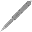 Microtech Dirac D/E OTF Knife Natural Clear Aluminum, Apocalyptic M390 by Tony Marfione (225-10APNC)