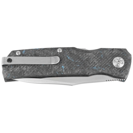 Maserin Power 502/B Knife Black-Blue Fat Carbon, Satin N690 by Sergio Consoli