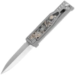 Nóż grawitacyjny Reate EXO-M Gravity D/E Bead Blasted Titanium/Burl Linen Micarta, Satin Elmax