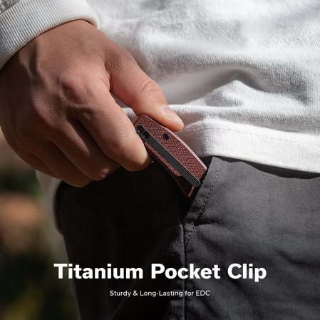 Civivi Clingman Knife Burgundy G10, Black Stonewashed Nitro-V by Taylor Martin Best Damn EDC (C23065-2)