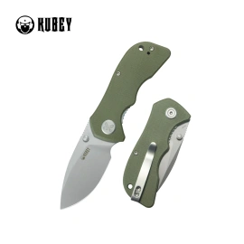 Kubey Knife Karaji Green G10, Beadblasted 14C28N (KU180S)