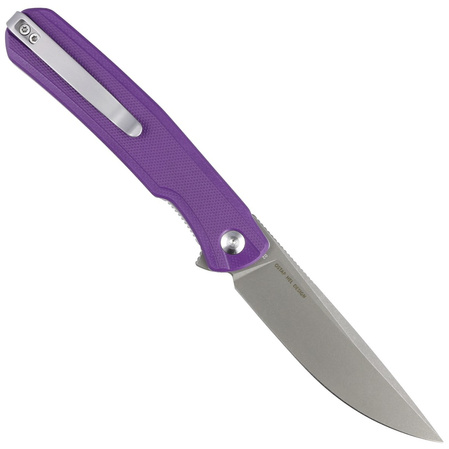 Sencut Knife Scitus Purple G10, Gray Stonewashed D2 by Ostap Hel (S21042-2)