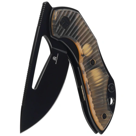 Nóż składany Bestechman Triassic Clear Ultem, Black PVD 14C28N by Denis Simonutti (BMK17E)