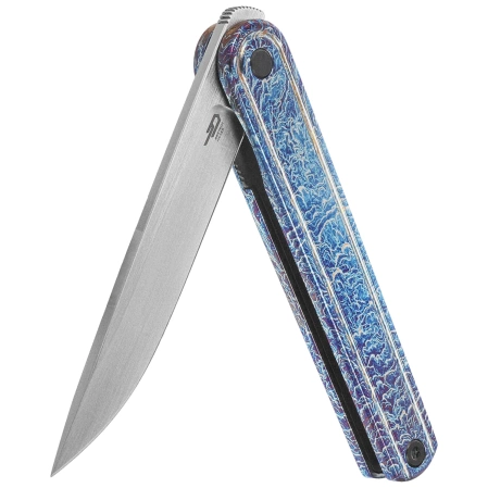 Bestech Ink Knife Anodizing Titanium, Satin MagnaCut by Denis Simonutti (BT2502E)
