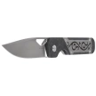 Kizer Mini Militaw Knife Grey Titanium / Carbon Fiber, Satin S45VN by Jonathan Styles (Ki3634SA4)