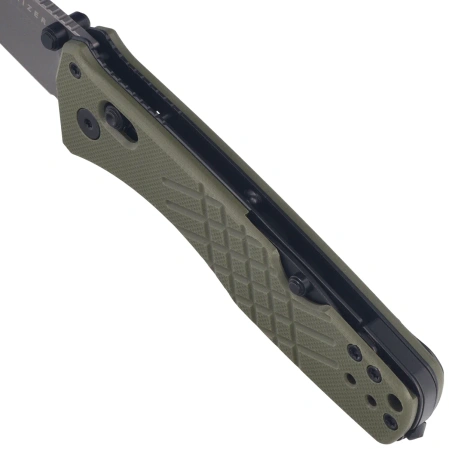 Kizer Aegis T Knife Olive Green G10, Grey Stonewashed AEB-L by Azo (V3774CTA2)
