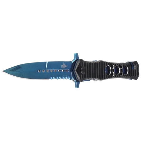Nóż składany ratowniczy Decor Habitat Third Black/Blue Aluminium, Blue P/S 420 (TH-H0815A)