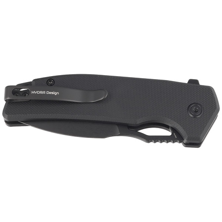 Kubey Knife RDF Black G10, Blackwash AUS-10 by HYDRA Design (KU316A)