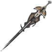 Amont Decor Habitat Fantasia Black Leather Sword, Satin (AM-S0345)