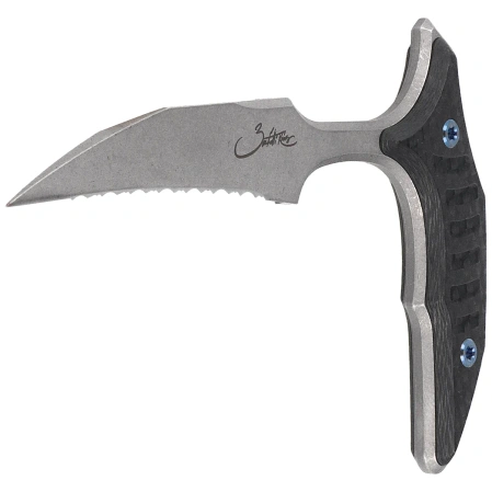 Microtech Bee Marfione Select Knife Carbon Fiber, Blue Titanium HW, Stonewashed F/S 440C by Bastinelli (218-12MS5)